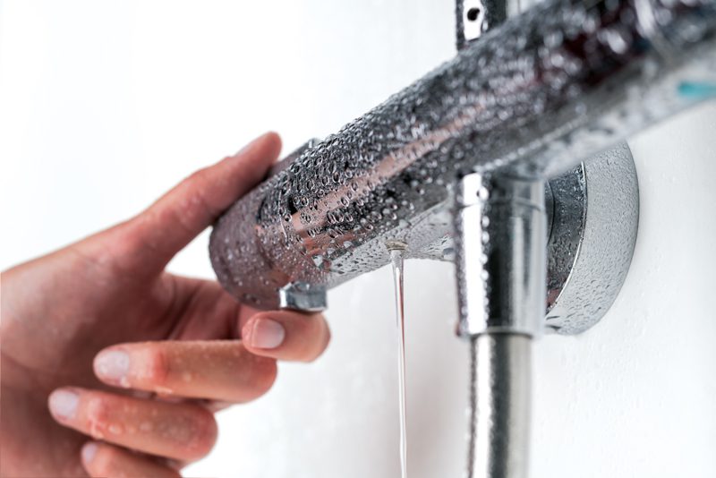 columnas de ducha sistema anti goteo