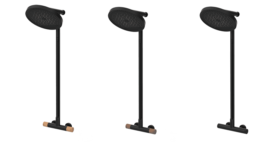columna de ducha negra Gyro de GRB
